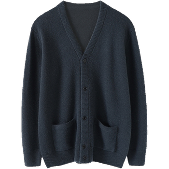 Qichao men's high-end 100% pure cashmere shirt Qichao men's high-end 100% pure cashmere shirt