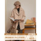 Dailyart French retro wool bouclé gentle style suit collar coat women's autumn and winter mid-length coat