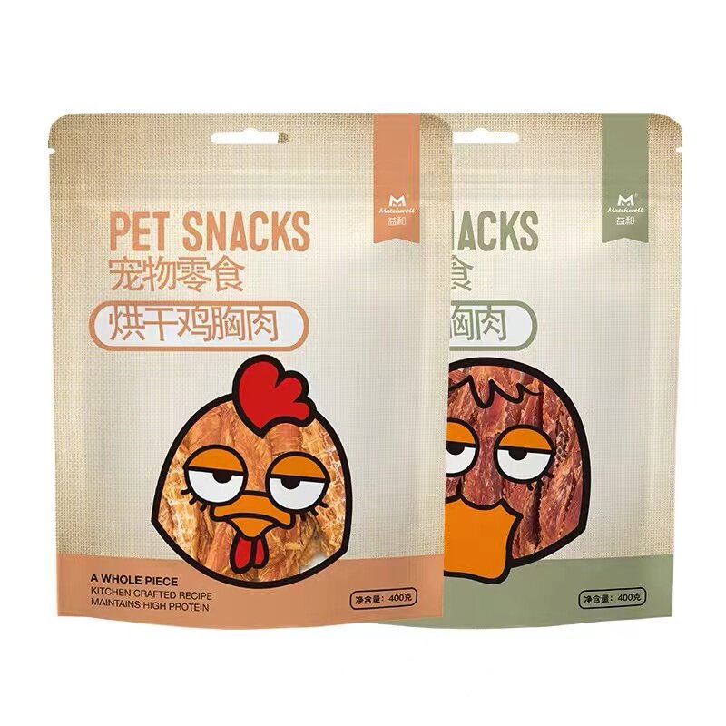 Yi and dog snack 400g dry chicken breast and duck breast meat dry puppy to grind dog reward