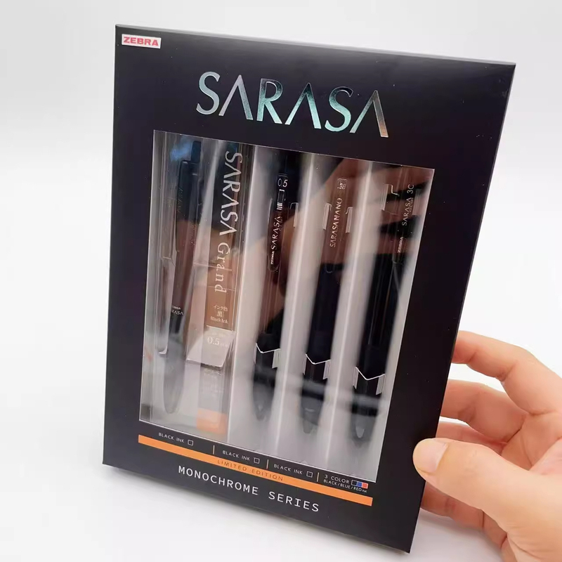 Japanese Zebra Monochrome Limited Edition Sarasa Monochrome Limited Edition Black and White Barrel Gel Pen Set