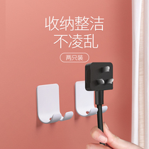 Green plug adhesive hook strong adhesive non-trace kitchen wall-mounted power cord row plug-in storage non-perforated Holder