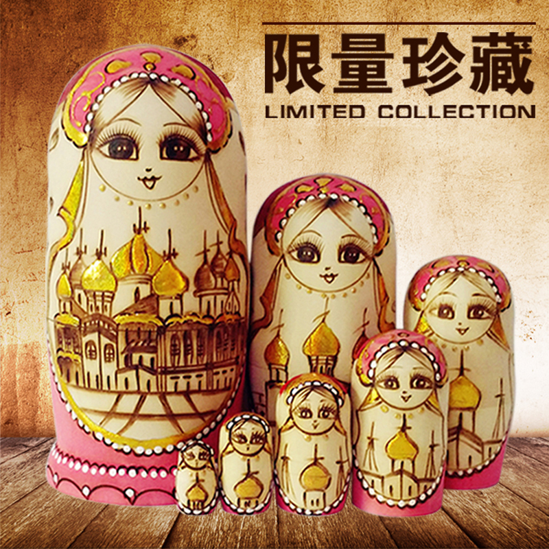 Matryoshka 7 seven-layer toys June 1 Children's Day gift ornaments Creative handmade souvenirs puzzle