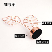 New Products Creative Tortoise Back Leaf Card Clip Metal Photo Clip Color Plated Poop Message Clip Desktop Seat Card Holder