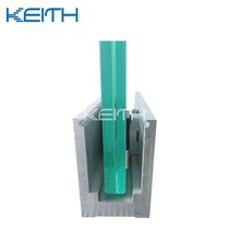 Heavy-duty solid aluminum alloy frameless glass guardrail U-shaped bottom groove indoor stair handrail outdoor balcony hotel