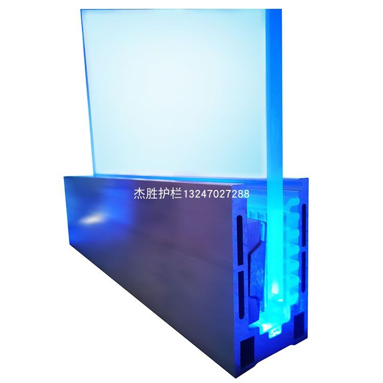 Hot selling no frame glass able to mount lamp with stairs guard rail fixing bottom slot hollow solid aluminium alloy U-shaped slot bar