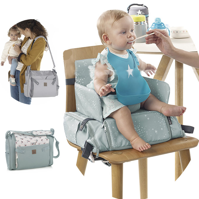 Portable Baby Dining Chair Baby Children School Chair Multifunction Dining Chair Bag Toddler Mommy Bag Heightening Cushion
