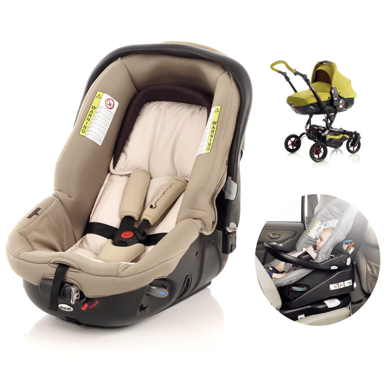 Import JANE LIFT BASKET Child Safety Seat Baby Sleeping Basket Baby Folding Sitting Reclining Car Seat Flat Lying-Taobao
