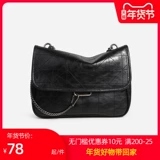 Демисезонная сумка через плечо, модная черная сумка на одно плечо, 2020, на цепочке