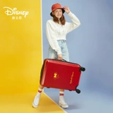 Дисней, красный брендовый чемодан, универсальная коробка на колесиках, популярно в интернете, 24 дюймов