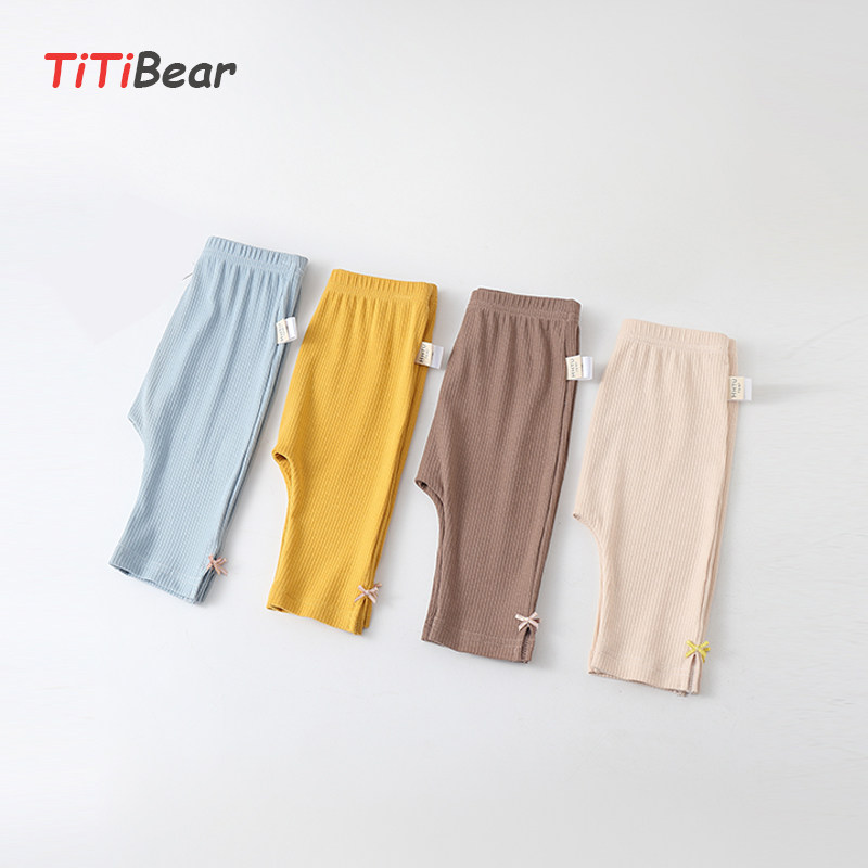 Female Baby Big Fart Inner Lap Pants Baby Seven Pants Summer Thin Summer Clothing Elastic Pit Bar Big PP Pants Outside