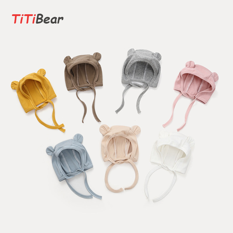 Baby Hat Spring Autumn Style Newborn Baby Cap Pure Cotton Male And Female Baby Hat Summer Slim-in-the-ear Protective Hood