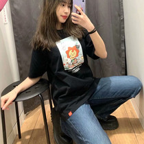 Ujia 2021 Spring new loose fitting room Leisure 100 hitch full cotton short sleeve bottom round neck T-shirt 435435