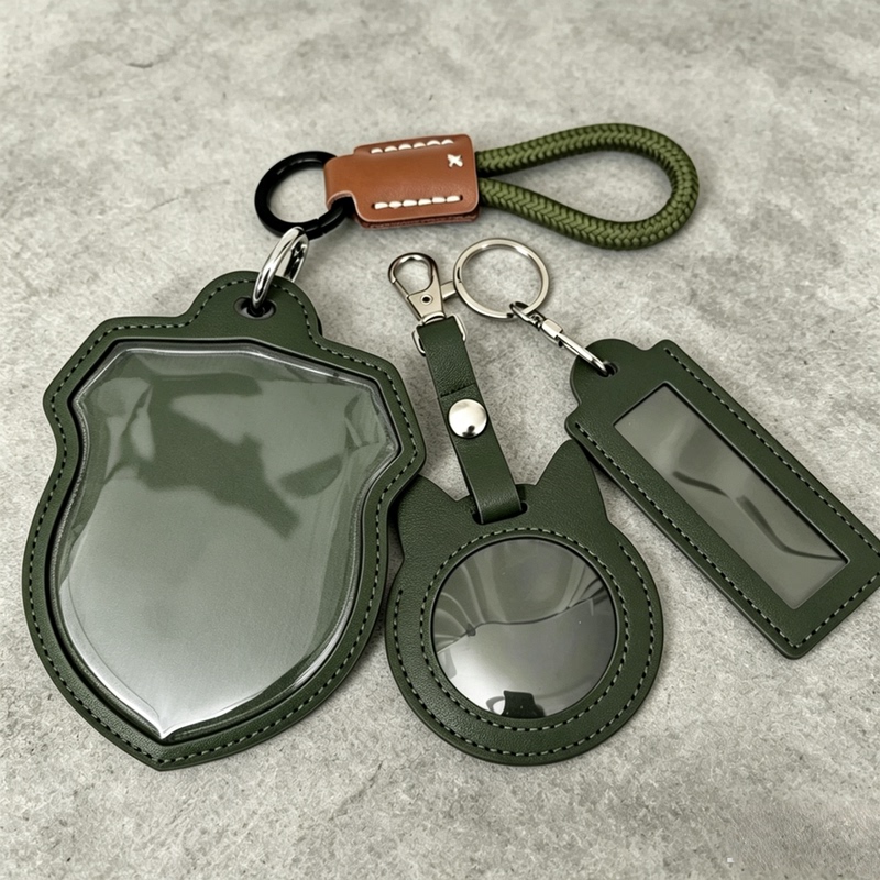 Exclusive Name Tag Transparent Keychain Protective Cover Pu Keychain Military Brother Gift for Girlfriend Military Pendant Gift