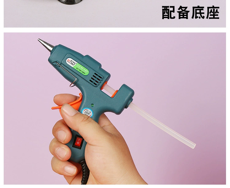 Douyin Cùng Phong Cách Saide Súng Bắn Keo Nhiệt Độ Không Đổi Keo Dán Kính Keo Cấu Trúc Keo Handmade DIY Mẫu Giáo súng bắn keo nến loại tốt súng bắn keo silicon mini