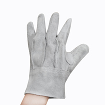 Export Japan three-tendon full cowhide without lining short gloves Two-layer wear-resistant and durable welder welding labor protection gloves