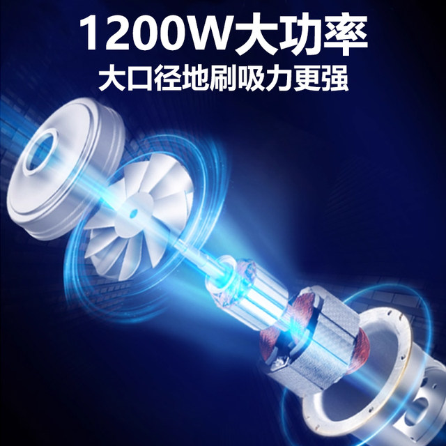 Supor Vacuum Cleaner Household High Power High Suction Powerful Small Handheld Car Bass Horizontal Vacuum Cleaner