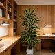 Artificial Bird of Paradise Flowers, Fake Flower Decorations for Living Room Tv Cabinet, Indoor Green Plants, Large Potted Plants, High-End Realistic Imitation Mango Tree