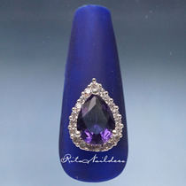 Single RITA NAIL Beauty A rich expensive flower series Gorgeous Premium Zircons Water Drop Classic Nail Ornament Color Zircons