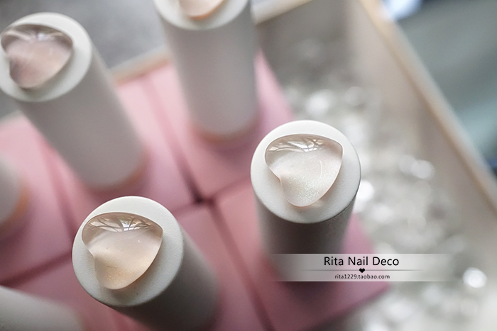 RITA NAIL Mini Oval Loving Glass Bead Color Card 10mm Crystal Loving Beauty Nail Color Card