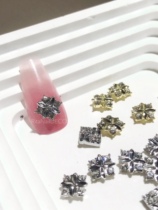 Rita Nail 4 - steel diamond - shaped leaf star of vintage metal gemstone drawn - in metal gemstone