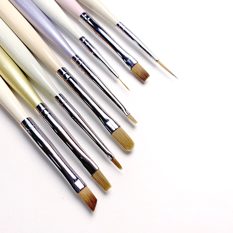 Take 2 to send pen cover Japanese manicure light therapy pen painted pull line pen flat head round head pen manicure tool brush