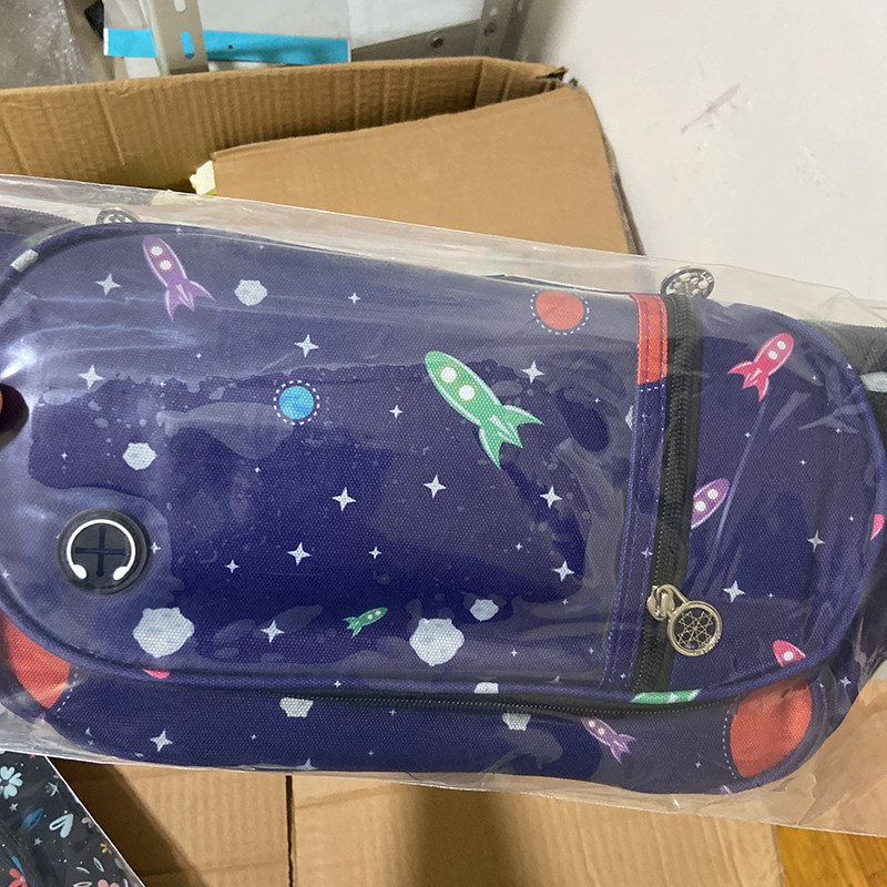 Foreign trade Korean version baby stroller hanging bag with single shoulder and mommy bag multifunction baby sorting and containing bag with lid set