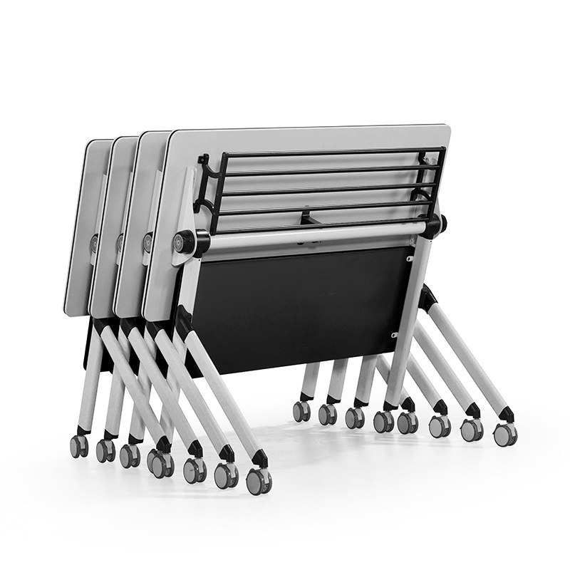 Training table and chairs Combined mobile desk Strip Table Educational Institution Splicing Meeting Table Folding Training Desk desk 