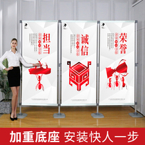 Express display rack advertising screen background rack KT board display rack display board fast shelf sign-in wall aluminum alloy background board