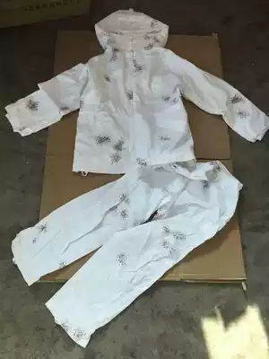 Snow camouflage clothing white camouflage clothing cold door collection snow camouflage clothing eating chicken auspicious clothing 3512