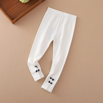 Spring and autumn models wear foreign style pure cotton girls leggings autumn female baby thin autumn childrens long pants autumn