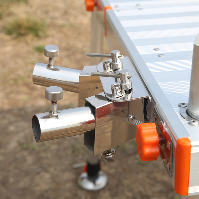 2022 new fishing platform accessories Daquan universal thickened insert universal stainless steel turret frame double sliding turret base