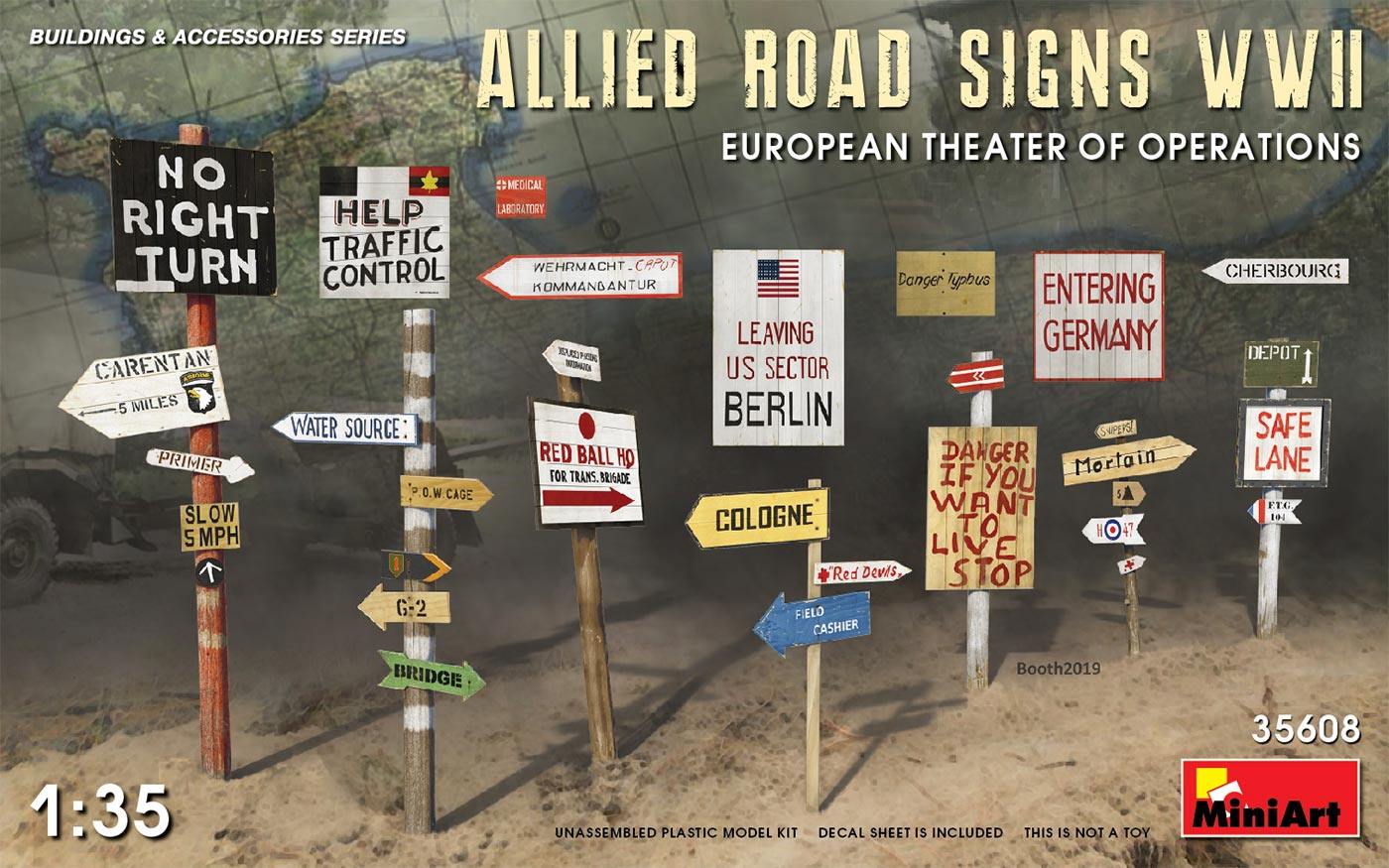 (JZHOBBY) MiniArt 35608 1 35 World War II Allied road signs