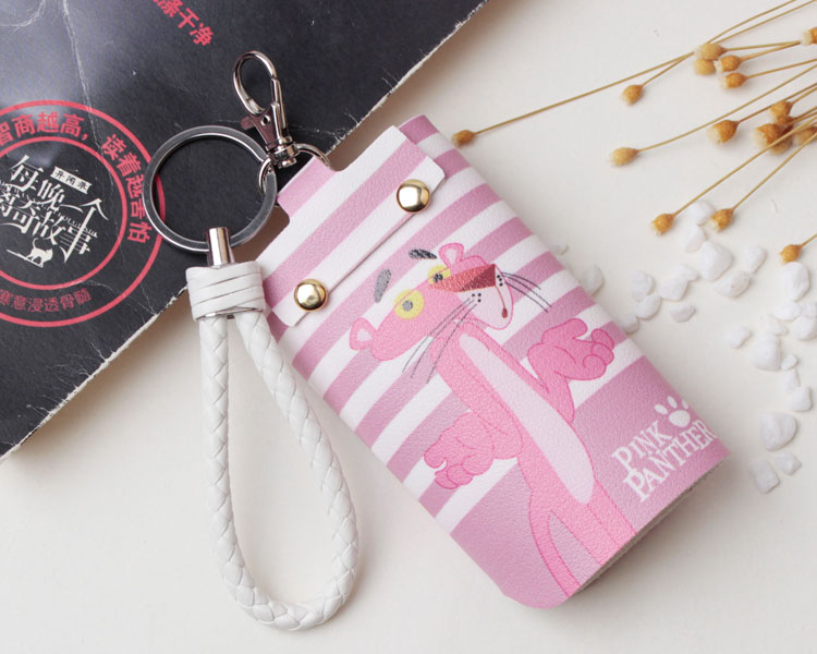 Pink Leopard Key Bag Mini Đơn giản Dễ thương Hoạt hình Thực tế Túi Key Thời trang Sáng tạo Cá tính Nhỏ Tươi và Thuận tiện ví da nam