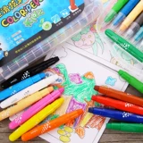 Шелковистая крутящаяся масляная пастель, мелки, водорастворимые детские ручки для рисования для детского сада, раскраска для школьников, кисть, комплект, 12 цветов, 24 цветов, 36 цветов, 48 цветов, можно стирать