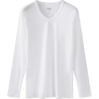 宜而爽内衣男士精致棉春秋超薄单上衣商务V领打底衫冬季全棉秋衣