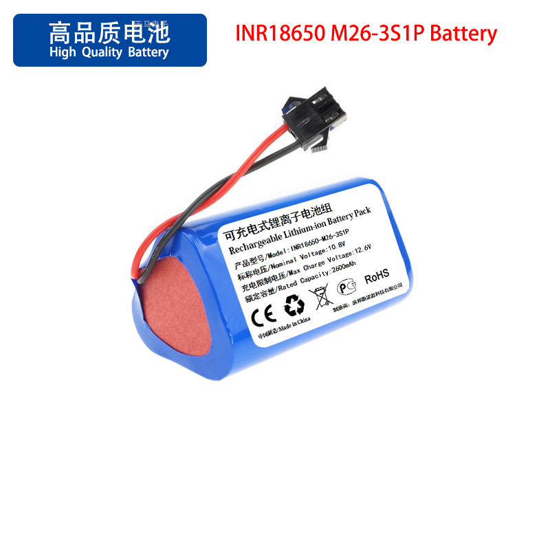 Inr18650 M26-3S1P 2500Mah 10.8V 27.0Wh Li-Ion Battery Pack