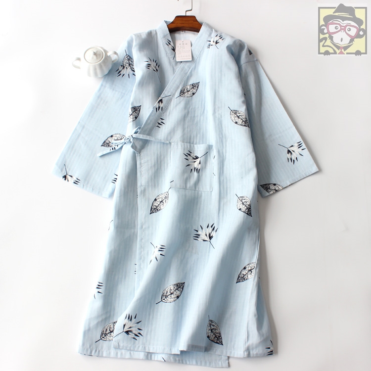 Chiếc áo choàng áo choàng đỏ ròng mỏng gạc kimono áo mens Womens và dễ thương kimono đồ ngủ mùa xuân và mùa thu mùa hè ngủ áo.