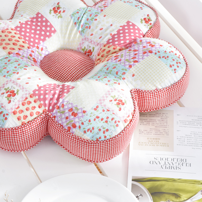 Winter all-cotton pure cotton breathable car Pillow Cushions Flowers Thicken office chair waist leaning on a floating window leaning back