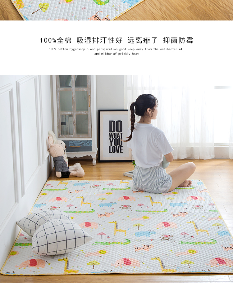 Vải cotton Bắc Âu thảm phòng ngủ cạnh giường phòng khách thảm trải sàn mat mat thảm máy có thể giặt thảm xốp 1mx1m