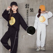 Trendy Barra Girl Net Red Casual Sweatshirt Suit Autumn Winter 2021 CUHK Pure Cotton Sports Pants Two-piece Set