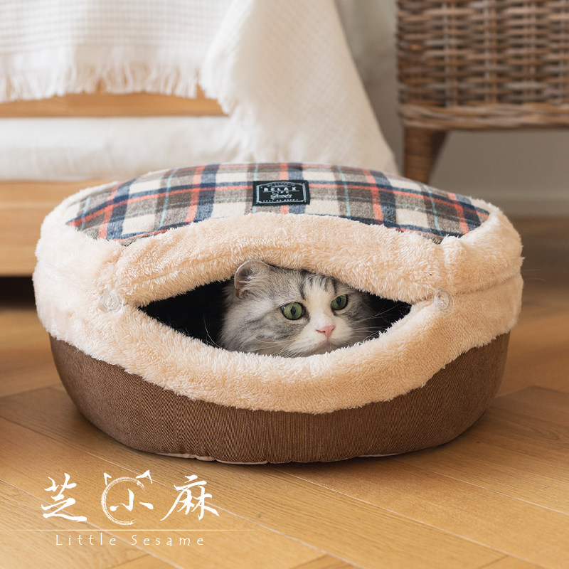 猫窝推荐:芝小麻经典格纹猫窝🏠🐾-狗窝-淘宝好物网