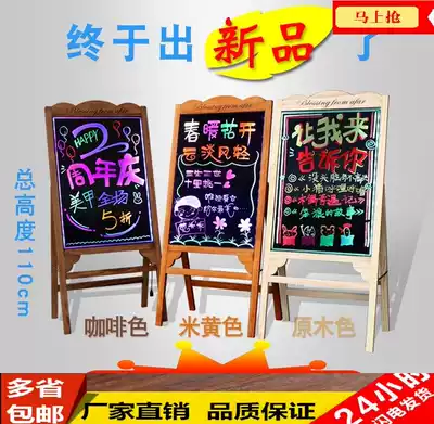 Display board Store door handwritten billboard luminous word signboard door LED fluorescent board vertical electronic blackboard