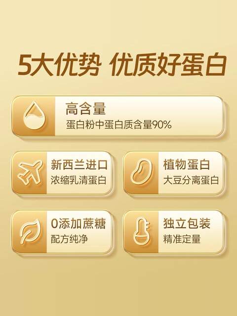 Kangenbei Protein Powder Animal and Plant Dual Protein Genuine Whey Protein for Middle-Aged and Elderly People to Improve Immunity and Nutrition