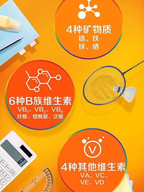 Sencun Multivitamin Complex Tablets for Teenagers, Children, and Students, Vitamin C, Vitamin B Complex, Vitamin D, Genuine Official Product