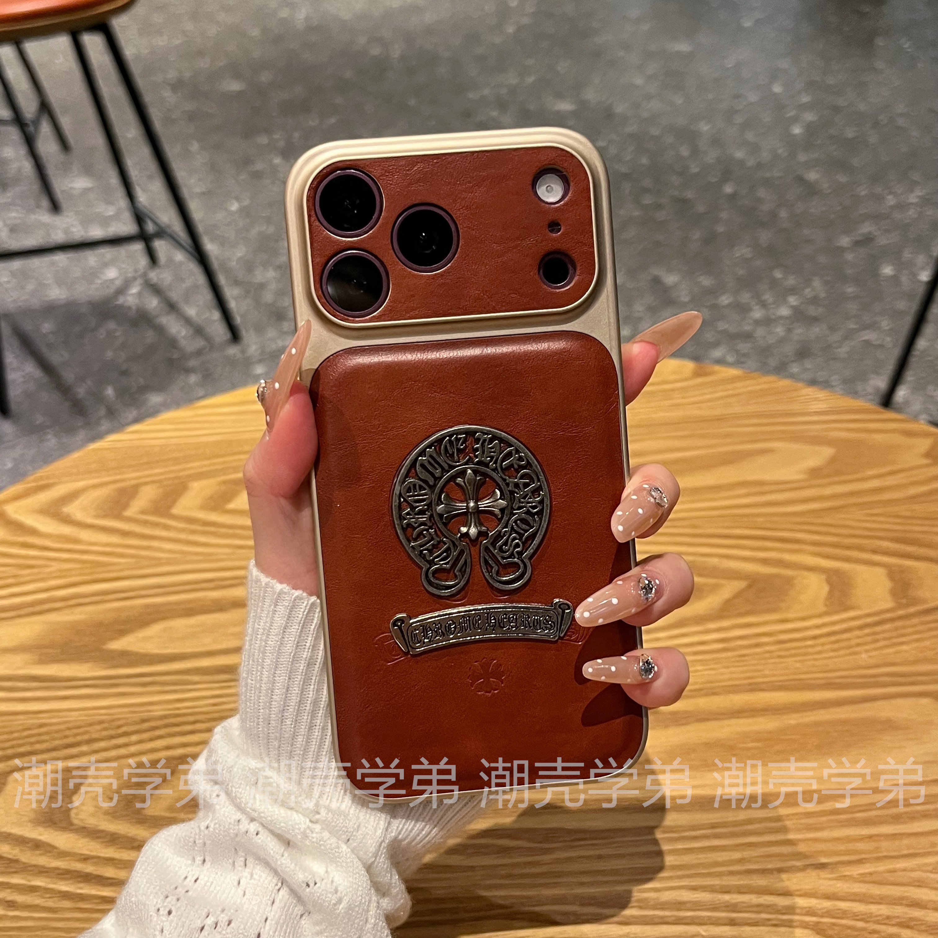 Chrome Hearts Emblem Floral iPhone Case