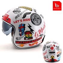 MT motorcycle helmet personality cool Harley half helmet retro locomotive helmet summer breathable MTHELMETS