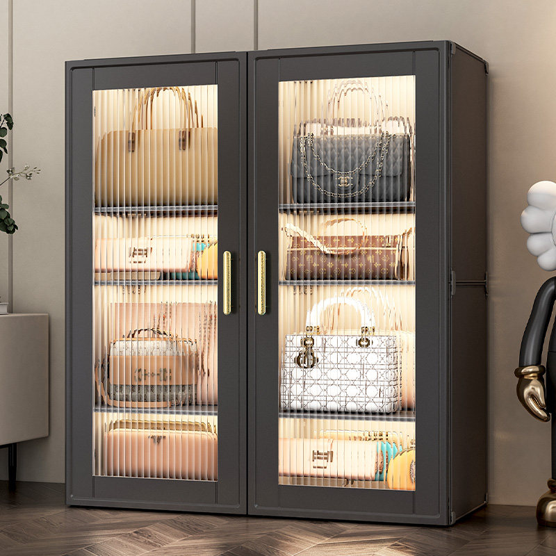 Package containing shelving cabinet containing shelving shelving bag for domestic floor storage wardrobe hat display case-Taobao