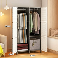 [▼Дополнено ножками шкафа] Утолщенные 6 дверей и 2 подвески — серые и белые (❤Популярный выбор❤)