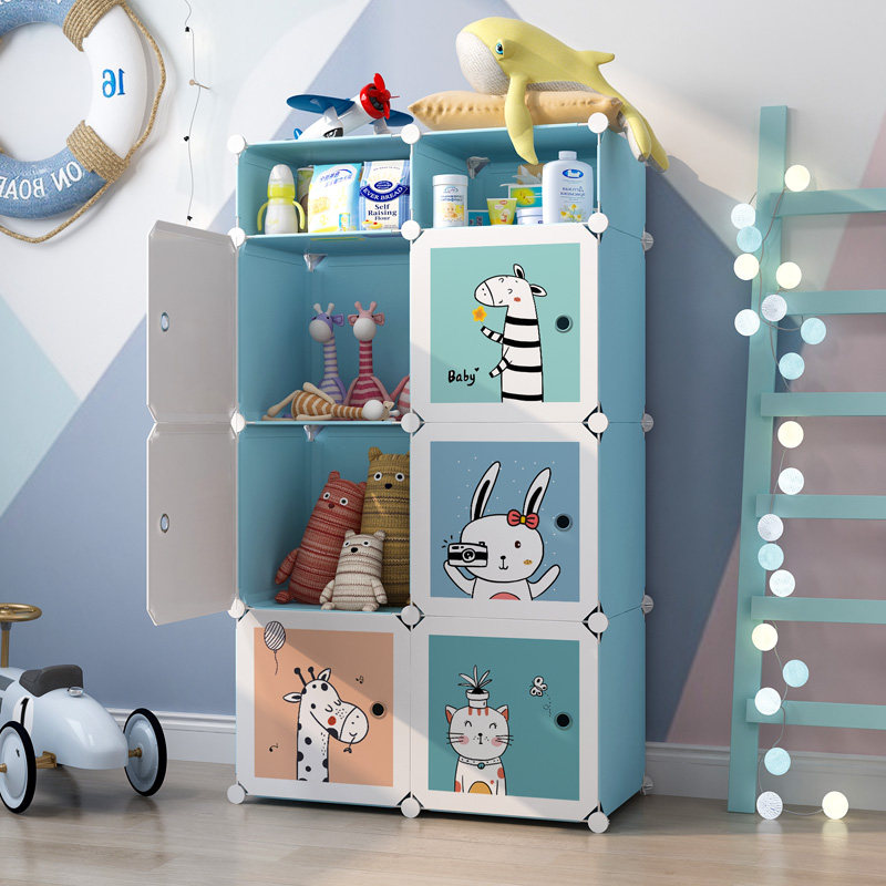 Children's toy containing floor shelve Kindergarten Containing Cabinet God Instrumental sorting and shelve shelves Baby Easy Home Bookshelf