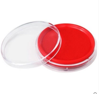 The fingerprint of the 9863 red dry seal transparent circular financial office Blue print